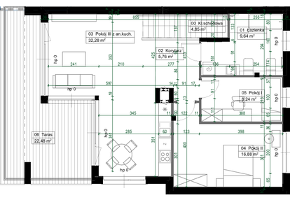 Bezpośrednio apartament 74,17 m² z imponującym tarasem 22,19 m²