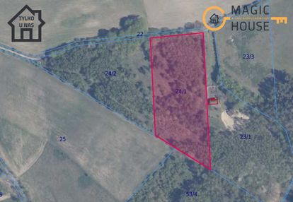 Działka 1,26 ha z wz | 2 domy | stara huta