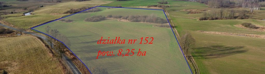 Grunt rolny w kulturze- obsiany i nawożony.