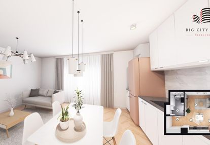 Kawalerka z opcją zrobienia 2 pokoi