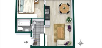 Przytulne, ciche, rozkładowe 1 lub 2pokoje – metro