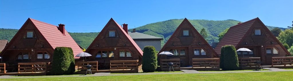 Kilkadziesiąt domków i budynek