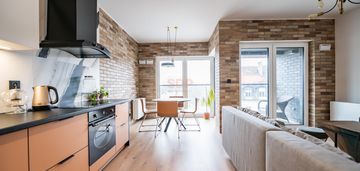 Księcia witolda 2pokoje 43m2 wysoki standard 3200 loggia, garaż
