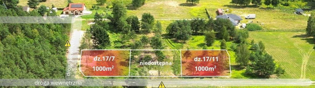 Działka budowlana 1000 m² przy lesie, wincentówek