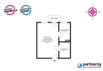 Kawalerka w redzie 5 minut od skm!