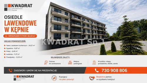 Os. lawendowe - mieszkanie o pow. 60,59 m2 kępno