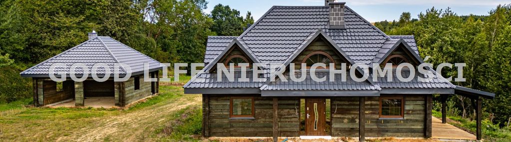 Dom z bali 163 m² | działka 29,45 ar | garaż |