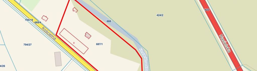 Skrzeszew, usługi/handel, tuż przy dw 631