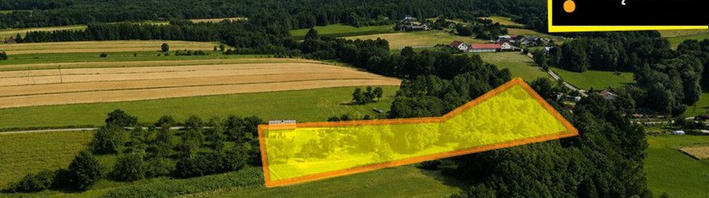 Widokowa działka ze strumykiem i sadem