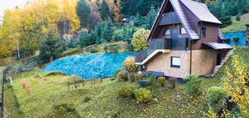 Dom na dużej działce pod lasem.