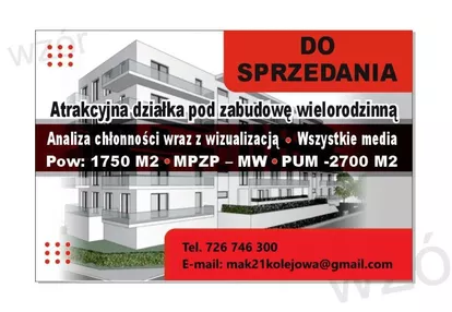 Atrakcyjna działka pod zabudowę wielorodzinną