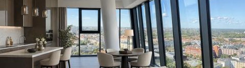 85m2 apartament 21 piętro, miejsce post. hanza tower