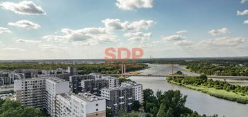 Port popowice, duże 3 pokoje z widokiem na rzekę, przy parku