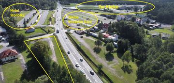 Działka usługowo-mieszkalna, przy głównej drodze