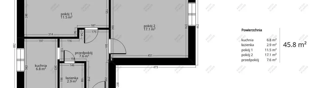 Mieszkanie na sprzedaż 2 pokoje 45m2