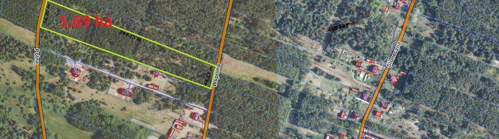 W sąsiedztwie działek budowlanych pod inwestycje.