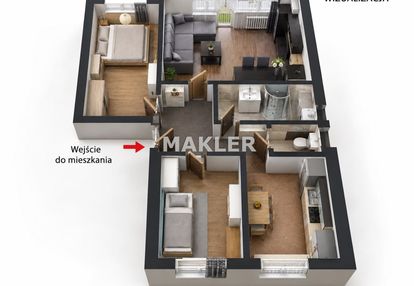 3 pokoje | 53 m² | balkon | klimatyzacja | wyżyny