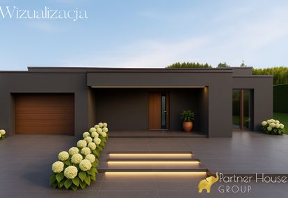 Nowoczesna bryła! dom parterowy z oświetleniem led