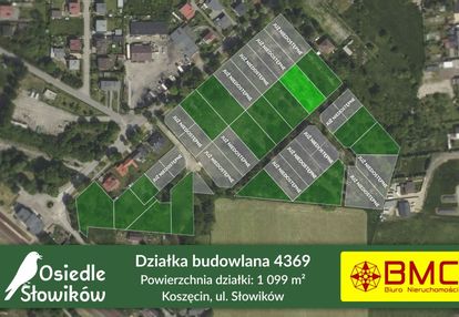 Działka budowlana koszęcin ul. słowików 1099m2