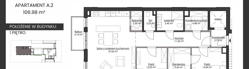 Apartament 107m2 w prestiżowej inwestycji / orłowo
