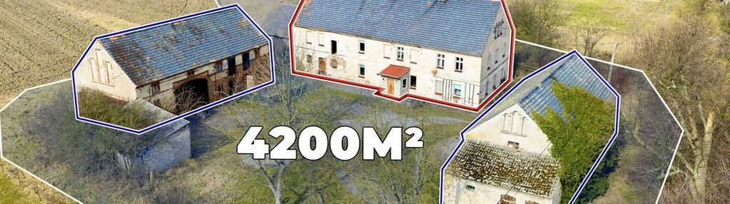 Dom z dużą działką i budynkami gospodarczymi