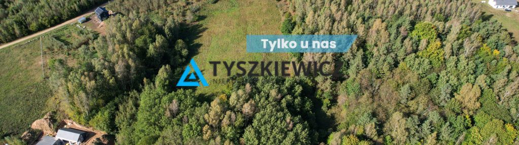 Działka położona przy lesie 400 metrów od jeziora