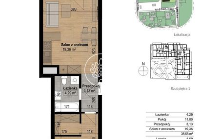 Dwustronne mieszkanie z widokiem na zieleń