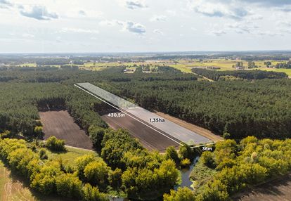 Działka leśno rolna o powierzchni 1.35ha