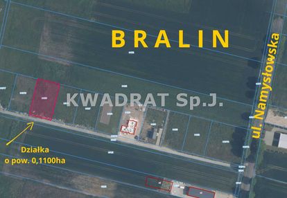 Działka o pow. 1100 m2 – bralin ul. namysłowska
