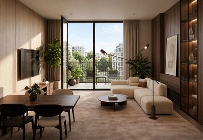 Gotowe | dwustronne | południowy salon | balkon