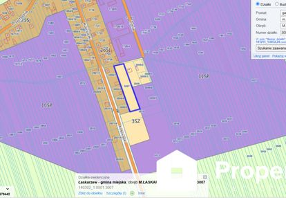 Łaskarzew/garwolin dział bud 3640 m2 -1 ha od w-wy