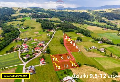 Kompaktowa działka 15 min sącz,limanowa. widokowa