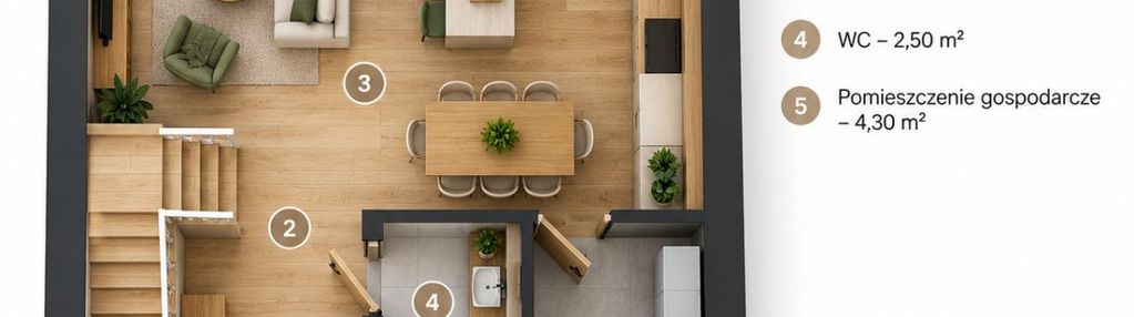 Dwupoziomowe 72 m² | komfort jak w domu | kliny