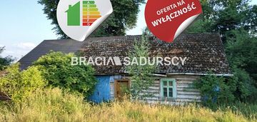 Działka rolna z drewnianym domem nowa wieś