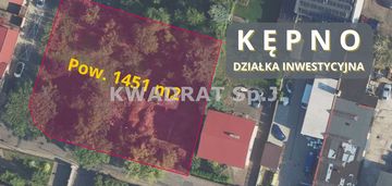 Działka inwestycyjna pow. 0,1541ha - centrum kępna