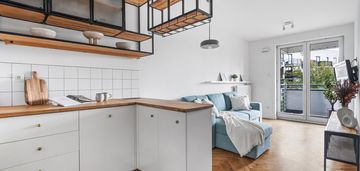 Wnętrze z duszą-słoneczne-duży balkon-3 pok.