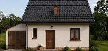 Dom w stanie surowym przy jeziorze szelment