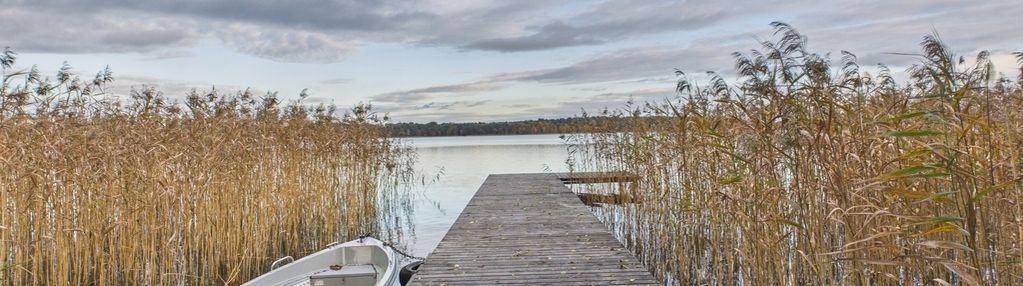 Dwa domki tuż nad jeziorem dąbrowa wielka