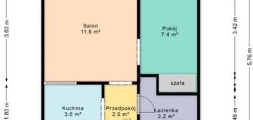 2-pokojowe mieszkanie w śródmieściu