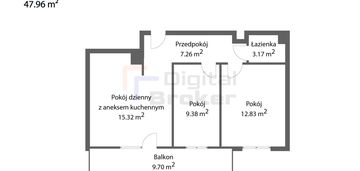 Apartamenty pod sosnami ii, 48m2 3 pok, cesja!