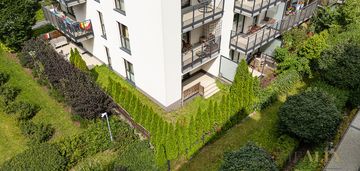 3 pokojowe mieszkanie z dużym ogrodem. basen/sauna