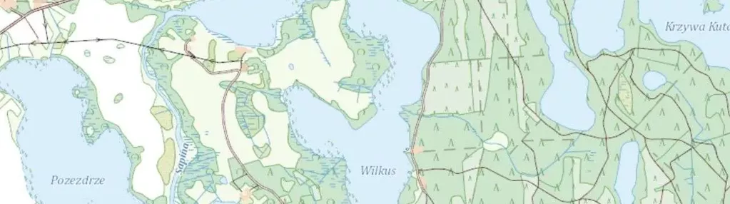 Działka z linią brzegową jeziora Wilkus, Mazury