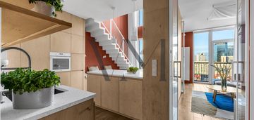 Dwupoziomowy penthouse browary warszawskie