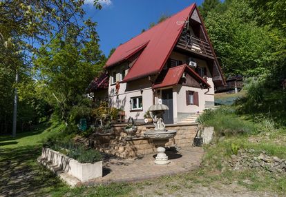Uroczy dom na górze żar