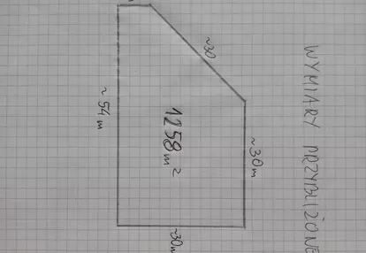 Działka na sprzedaż 1258m2