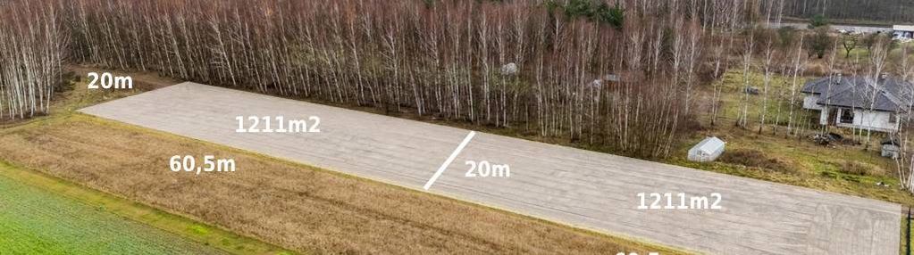 Działka w otoczeniu lasu 1211 m2