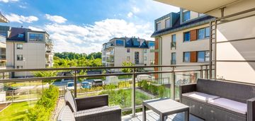 Przestronny apartament na ogrodach hallera.