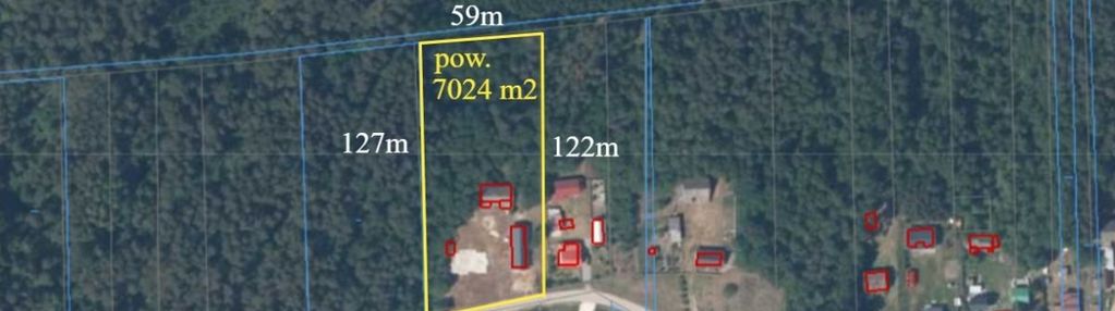 Działka 7024 m²+fundamenty-przy lesie-zdzieci nowe
