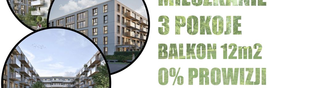 Katowice paderewskiego 3 pokoje balkon 12m2