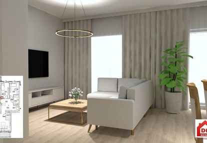 Apartament w stanie deweloperskim z wizualizacją
